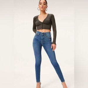 Good American Good Waist High Rise Skinny Jeans size 16